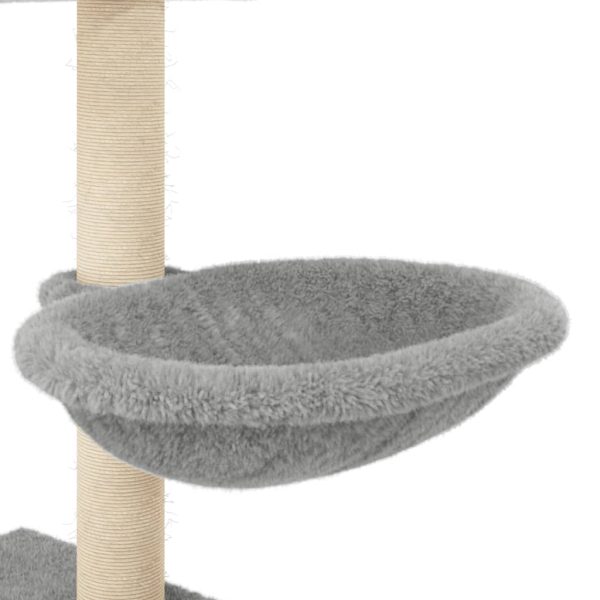 Árvore p/ gatos c/ postes arranhadores sisal 117 cm cinza-claro - Image 8