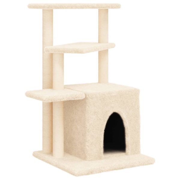 Árvore para gatos c/ postes arranhadores sisal 83,5 cm creme - Image 2
