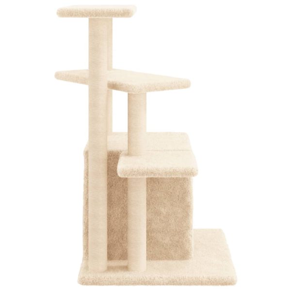 Árvore para gatos c/ postes arranhadores sisal 83,5 cm creme - Image 5