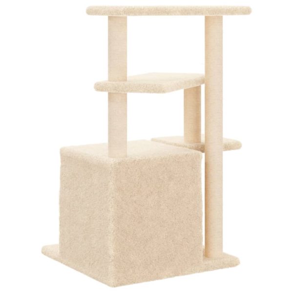 Árvore para gatos c/ postes arranhadores sisal 83,5 cm creme - Image 6
