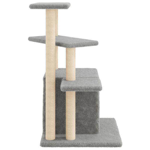Árvore p/ gatos c/ postes arranhadores sisal 83,5cm cinza-claro - Image 5