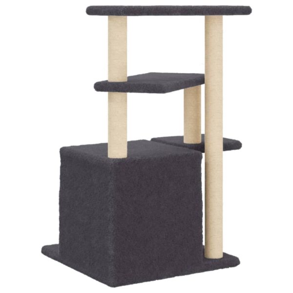 Árvore p/ gatos postes arranhadores sisal 83,5 cm cinza-escuro - Image 6