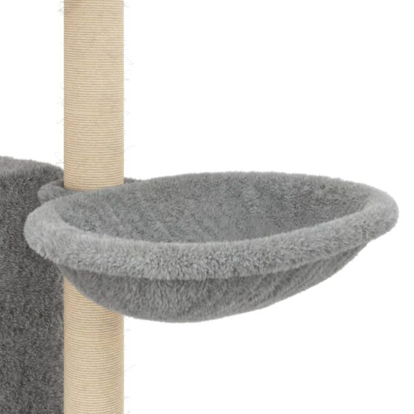 Árvore p/ gatos c/ postes arranhadores sisal 131 cm cinza-claro - Image 7