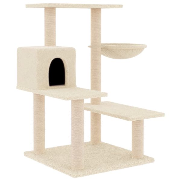 Árvore para gatos c/ postes arranhadores sisal 82,5 cm creme - Image 2