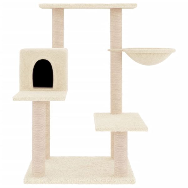 Árvore para gatos c/ postes arranhadores sisal 82,5 cm creme - Image 3