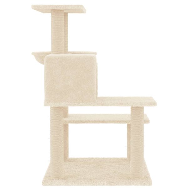 Árvore para gatos c/ postes arranhadores sisal 82,5 cm creme - Image 4