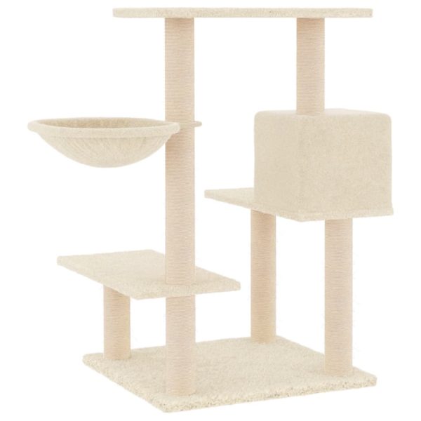Árvore para gatos c/ postes arranhadores sisal 82,5 cm creme - Image 5