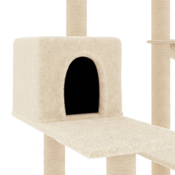 Árvore para gatos c/ postes arranhadores sisal 82,5 cm creme - Image 6