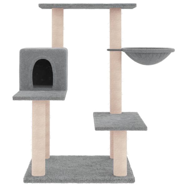Árvore p/ gatos c/ postes arranhadores sisal 82,5cm cinza-claro - Image 3