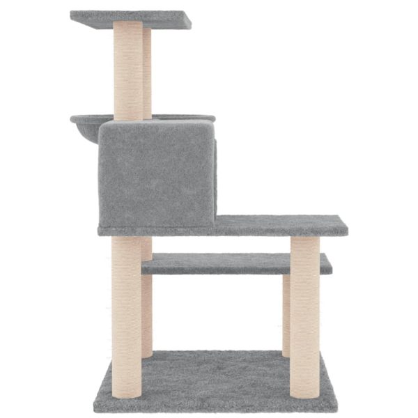 Árvore p/ gatos c/ postes arranhadores sisal 82,5cm cinza-claro - Image 4