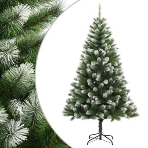 Árvore de Natal artificial articulada c/ flocos de neve 240 cm