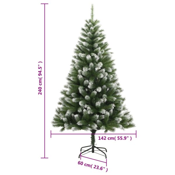 Árvore de Natal artificial articulada c/ flocos de neve 240 cm - Image 9