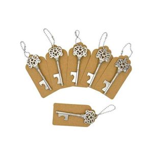 ABREBOTELLAS VINTAGE PLATA + TARJETA KRAFT