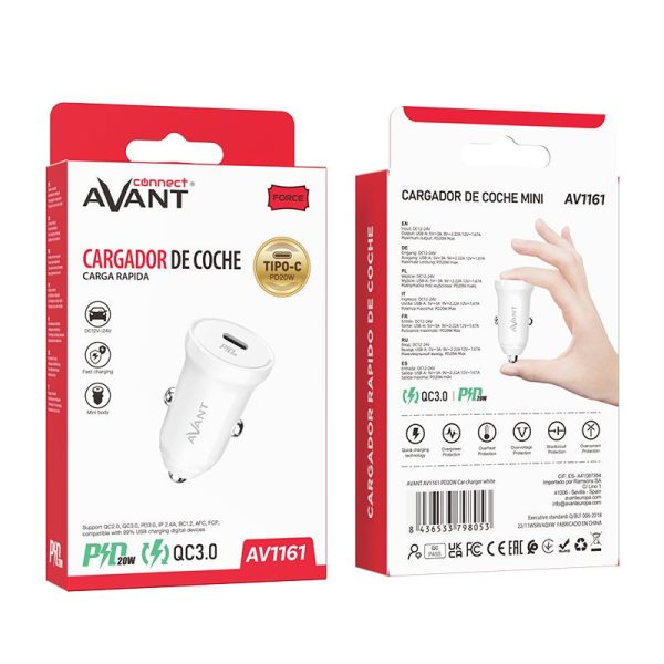 ADAPTADOR DE COCHE AVANT CONNECT PD 20W - CARGA RAPIDA - Image 2