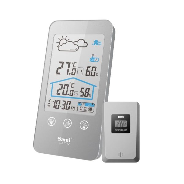 ESTACION MET. SAMI - VERT / TACTIL / INT-EXT / LCD - PLATA