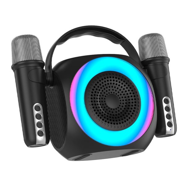 Altavoz Bluetooth Universal Música 6W COOL Mini Karaoke Party + 2 Micrófonos Negro - Image 3