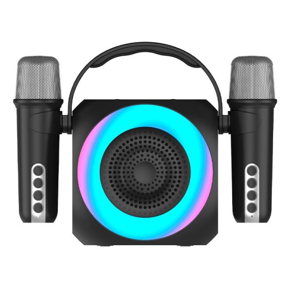 Altavoz Bluetooth Universal Música 6W COOL Mini Karaoke Party + 2 Micrófonos Negro - Image 4
