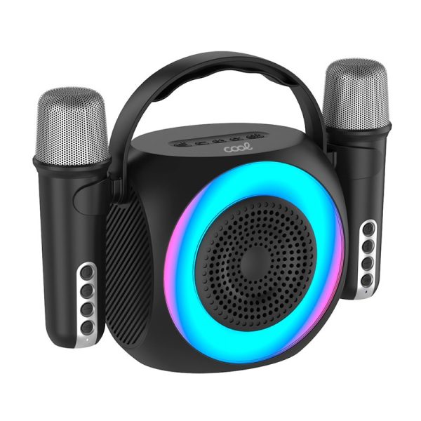 Altavoz Bluetooth Universal Música 6W COOL Mini Karaoke Party + 2 Micrófonos Negro - Image 5
