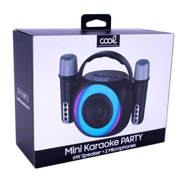 Altavoz Bluetooth Universal Música 6W COOL Mini Karaoke Party + 2 Micrófonos Negro - Image 6