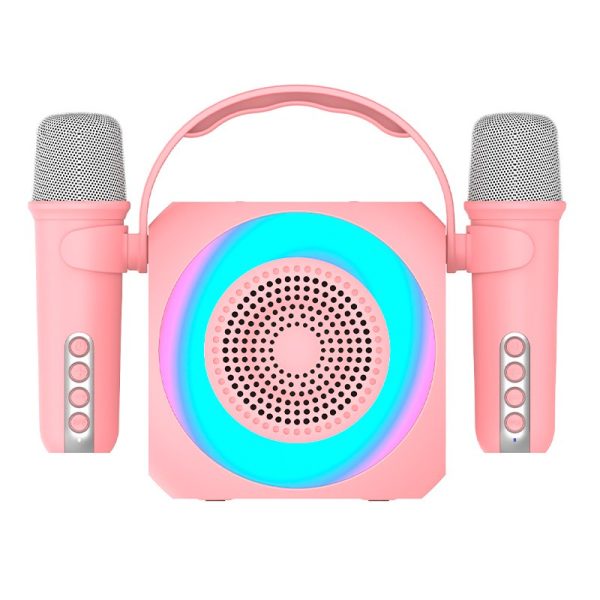 Altavoz Bluetooth Universal Música 6W COOL Mini Karaoke Party + 2 Micrófonos Rosa - Image 4
