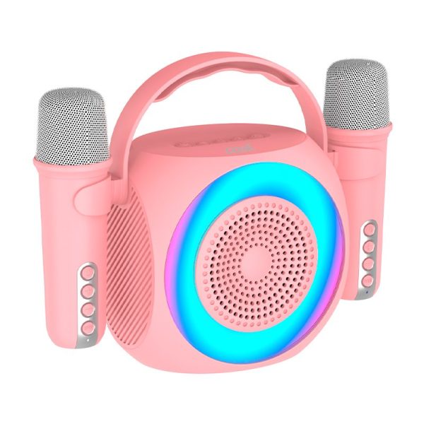Altavoz Bluetooth Universal Música 6W COOL Mini Karaoke Party + 2 Micrófonos Rosa - Image 5