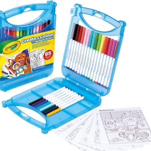 SET MALETIN ROTULADORES LAVABLES SUPER PUNTA 65 PIEZAS