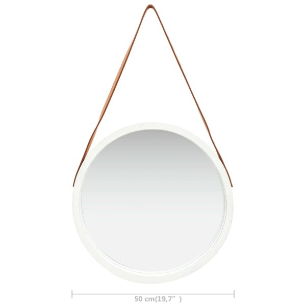 Espelho de parede com alça 50 cm branco - Image 6