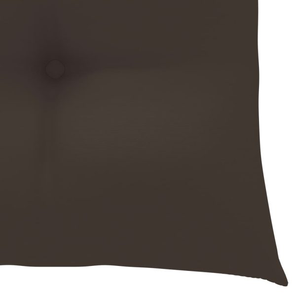 Cadeira de baloiço com almofadão cinza-acastanhado teca maciça - Image 6