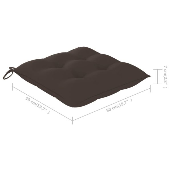 Cadeiras de jardim c/ almofadões 2 pcs madeira de teca maciça - Image 12