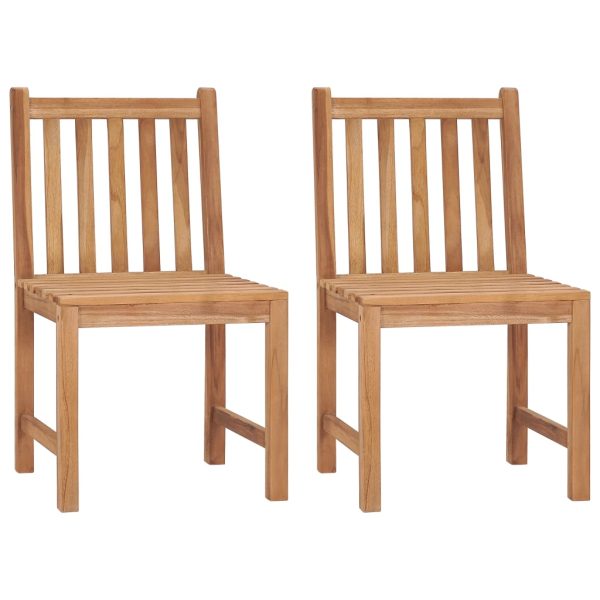 Cadeiras de jardim c/ almofadões 2 pcs madeira de teca maciça - Image 3