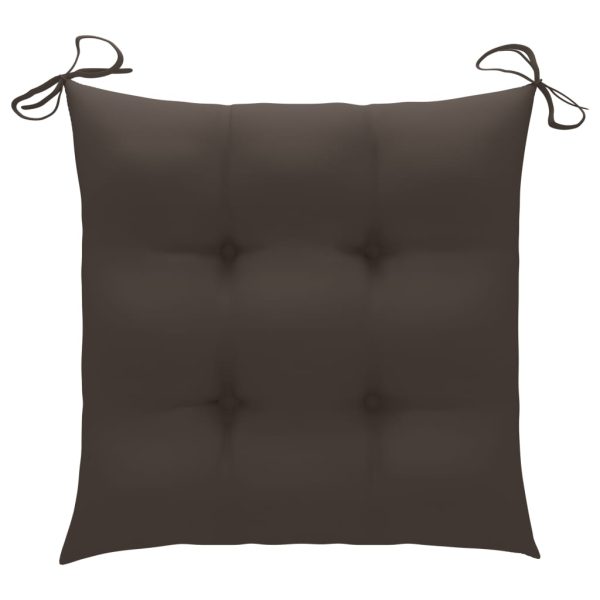 Cadeiras de jardim c/ almofadões 2 pcs madeira de teca maciça - Image 8