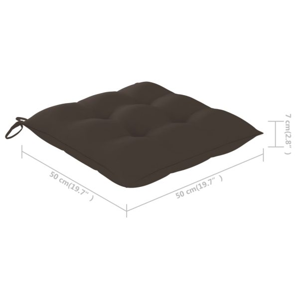Cadeiras de jantar p/ jardim 2 pcs c/ almofadões acácia maciça - Image 12