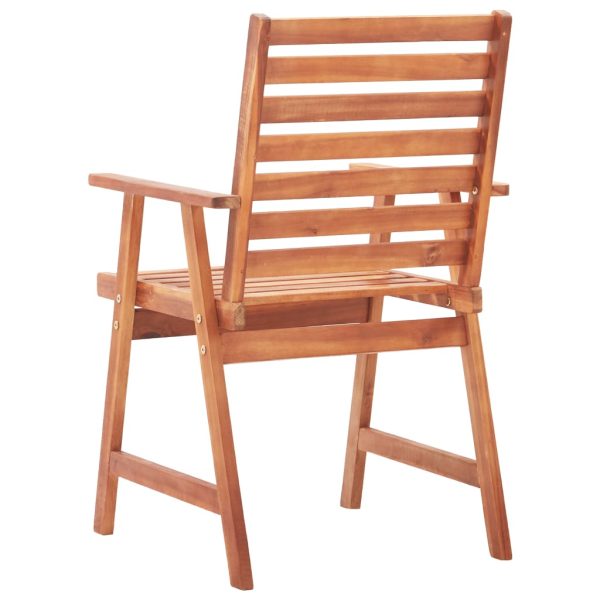 Cadeiras de jantar p/ jardim 2 pcs c/ almofadões acácia maciça - Image 6