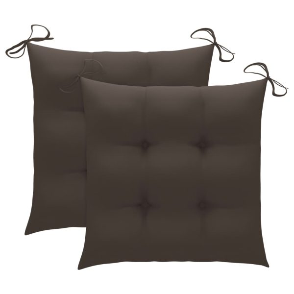 Cadeiras de jantar p/ jardim 2 pcs c/ almofadões acácia maciça - Image 8