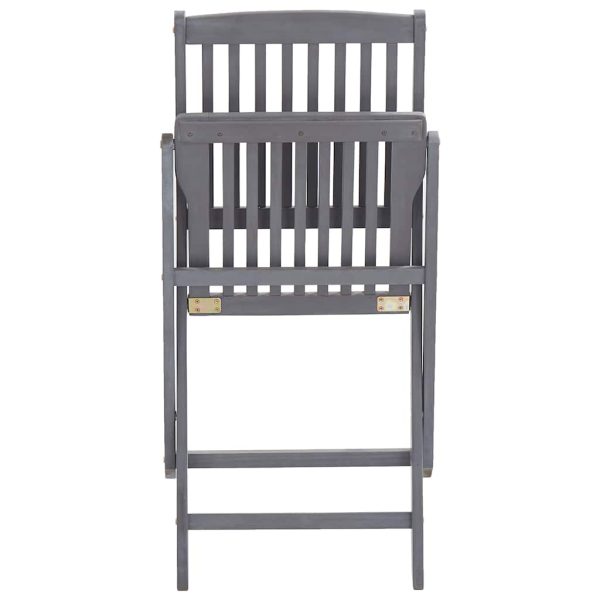 Cadeiras exterior dobráveis c/ almofadões 6 pcs acácia maciça - Image 8