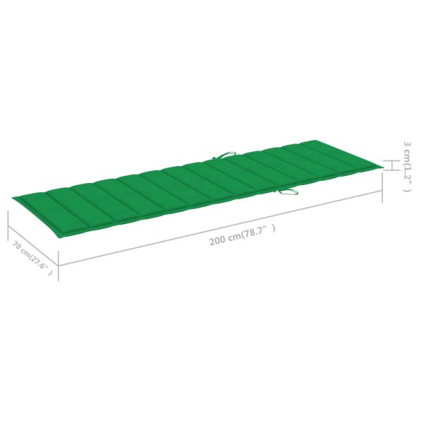 Espreguiçadeira de jardim com mesa e almofadão pinho impregnado - Image 9