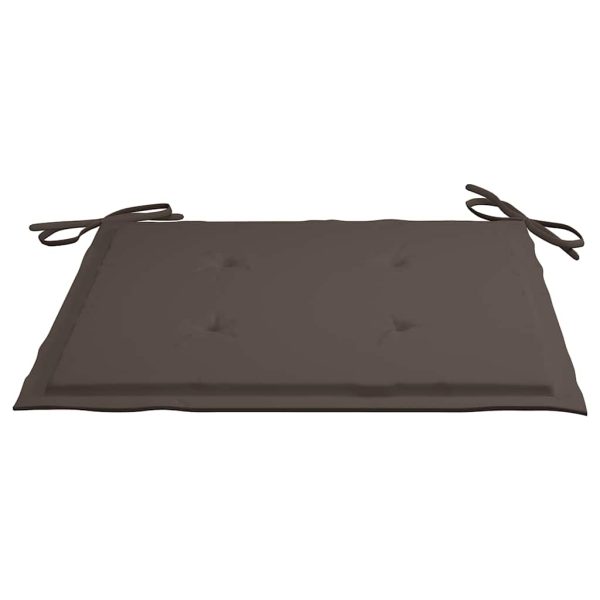 Cadeiras de jardim empilháveis c/ almofadões 8 pcs teca maciça - Image 11
