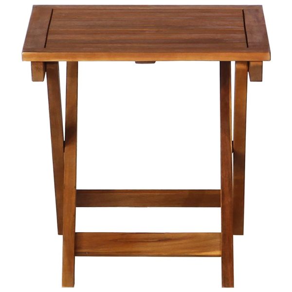 Espreguiçadeiras com mesa e almofadões 2 pcs acácia maciça - Image 5