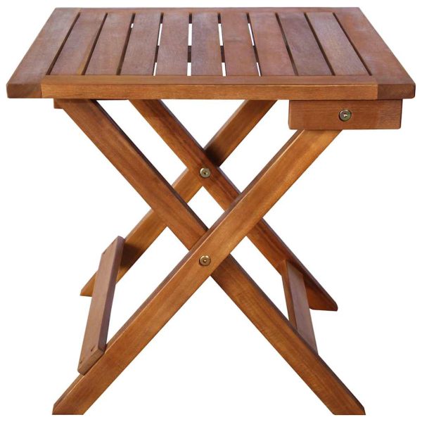Espreguiçadeiras com mesa e almofadões 2 pcs acácia maciça - Image 6