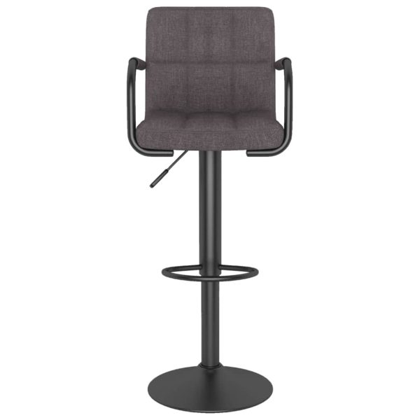 Bancos de bar 2 pcs tecido cinzento-acastanhado - Image 3