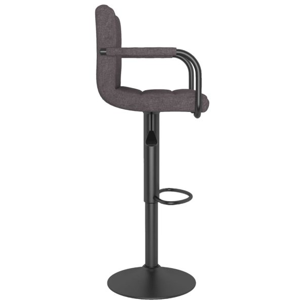 Bancos de bar 2 pcs tecido cinzento-acastanhado - Image 4