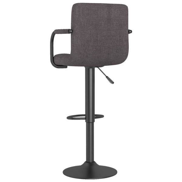 Bancos de bar 2 pcs tecido cinzento-acastanhado - Image 5