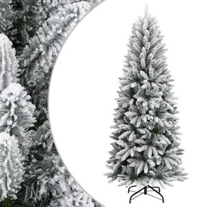 Árvore de Natal artificial com neve PVC & PE 210 cm
