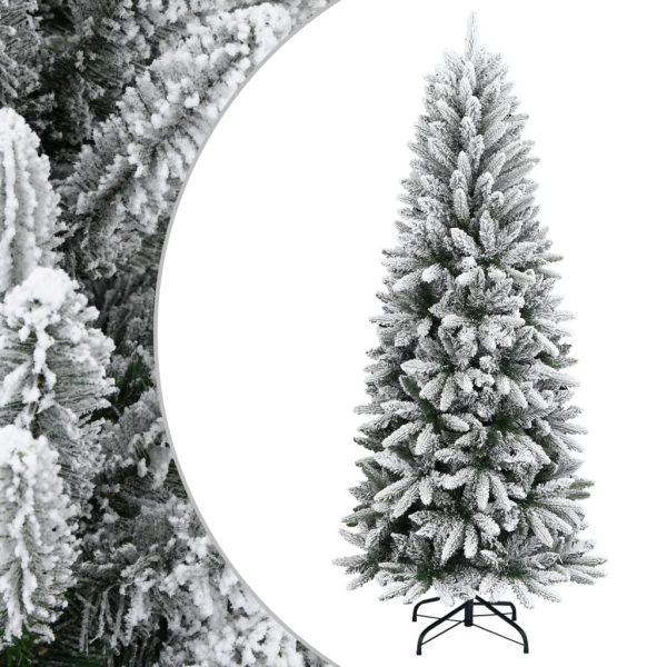 Árvore de Natal artificial com neve PVC & PE 210 cm