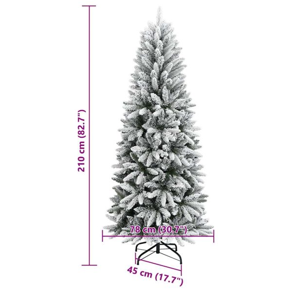 Árvore de Natal artificial com neve PVC & PE 210 cm - Image 8