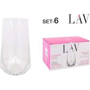 SET 6 VASOS 460CC VALERIA
