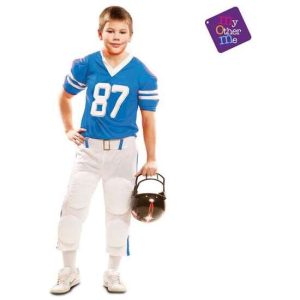 DISFRAZ JUGADOR RUGBY AZUL TALLA 3-4 AÑOS