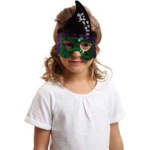 ANTIFAZ DE BRUJA CON LENTEJUELAS