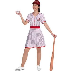 DISFRAZ JUGADORA BASEBALL VINTAGE TALLA L