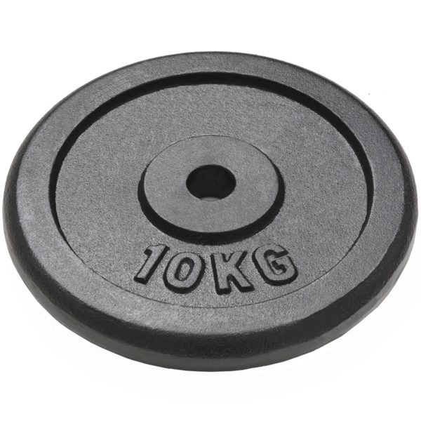 Discos de musculação 2 pcs 2x10 kg ferro fundido - Image 2